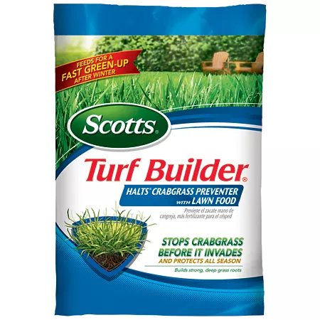 Scotts 13.35 lb 5 000 sq ft Turf Builder Stops Antifinch with Lawn Fertilizer Weed & Feed