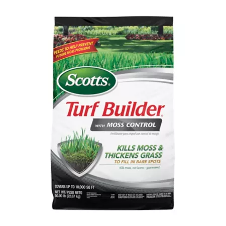 Scotts Turf Builder Lawn Fertilizer 50 lb 10 000 sq ft with Moss Control Weed & Feed