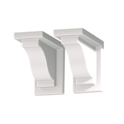 Mayne Yorkshire Decorative Brackets, White, 2-Pack