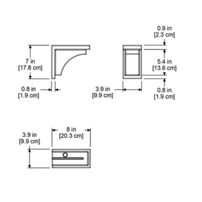 Image showing  Nantucket Decorative Brackets, Espresso, 2-Pack