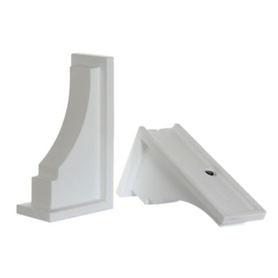 Mayne Fairfield Decorative Brackets, White, 2-Pack