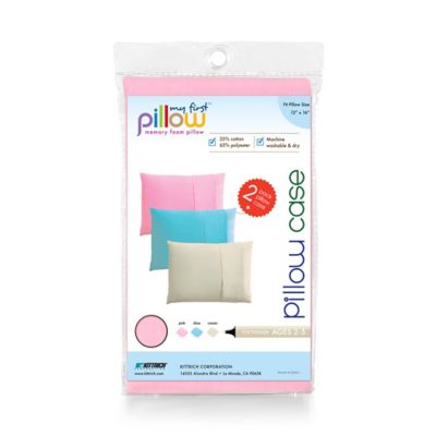 My First Toddler Size Pillowcase, Pink, Fits My First Memory Foam Pillow, For Ages 2-5, 2 pc.