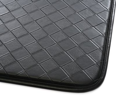 Image showing  Diamond Faux Leather Anti-Fatigue Kitchen Floor Mat, 18 in. x 30 in., Black