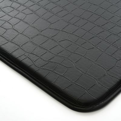 Image showing  Faux Leather Anti-Fatigue Kitchen Mat, 18 in. x 30 in., Black/Crocodile