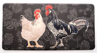 Stephan Roberts Home Premium Anti-Fatigue Kitchen Mat, Black Rooster, 20 in. x 39 in.