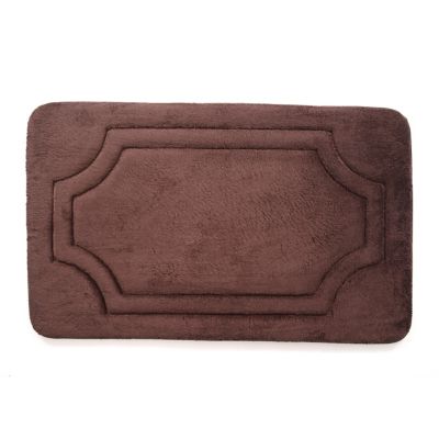 Image showing  Luxurious Memory Foam Bath Mat with Water Shield Technology, 21 in. x 34 in., French Roast