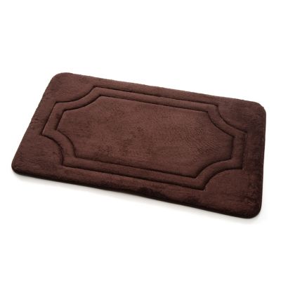 Image showing  Luxurious Memory Foam Bath Mat with Water Shield Technology, 21 in. x 34 in., French Roast