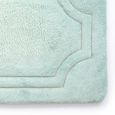 Image showing  Luxurious Memory Foam Bath Mat with Water Shield Technology, 17 in. x 24 in., Misty Blue