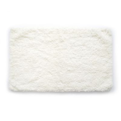 Stephan Roberts Home Ultra Plush Polyester Shaggy Bath Mat, 21 in. x 34 in., White