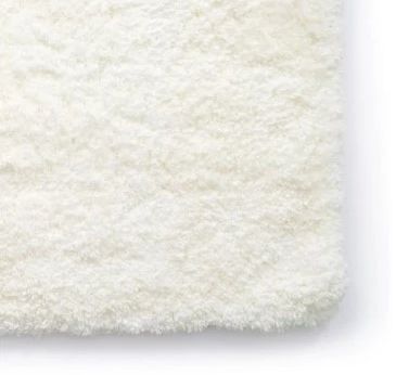 Image showing  Ultra Plush Polyester Shaggy Bath Mat, 21 in. x 34 in., White