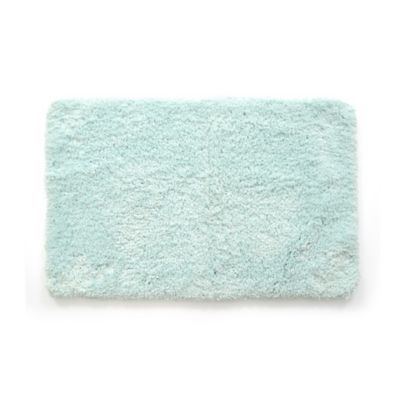 Stephan Roberts Home Ultra Plush Polyester Shaggy Bath Mat, 21 in. x 34 in., Aqua