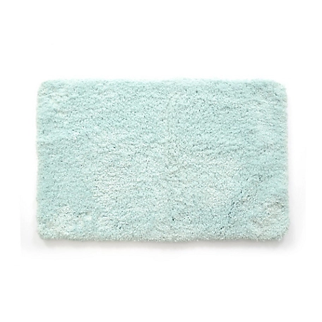 Stephan Roberts Home Ultra Plush Polyester Shaggy Bath Mat, 21 in. x 34 in., Aqua