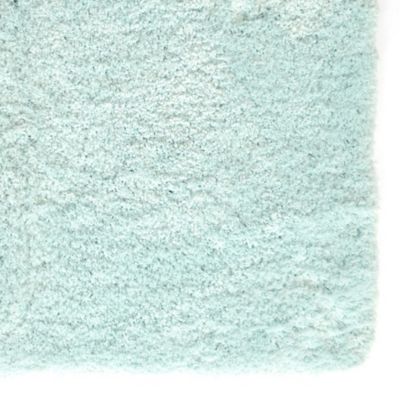 Image showing  Ultra Plush Polyester Shaggy Bath Mat, 21 in. x 34 in., Aqua