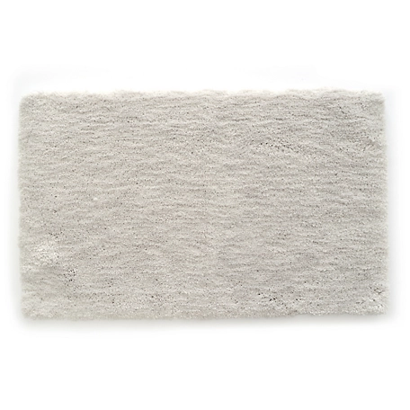 Stephan Roberts Home Ultra Plush Polyester Shaggy Bath Mat, 21 in. x 34 in., Gray