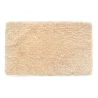 Stephan Roberts Home Ultra Plush Polyester Shaggy Bath Mat, 21 in. x 34 in., Cream