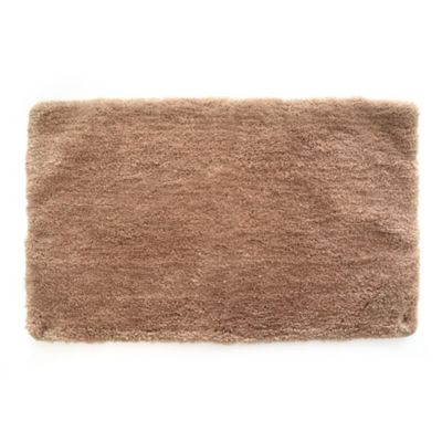 Stephan Roberts Home Ultra Plush Polyester Shaggy Bath Mat, 21 in. x 34 in., Tan