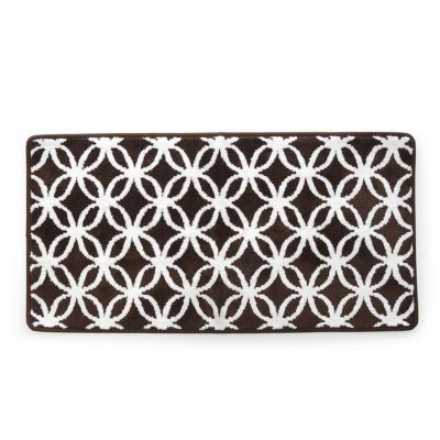 Stephan Roberts Home Ultra Plush Opus Knitted Cut Pile Polyester Bath Mat, 20 In. X 39 In., Brown