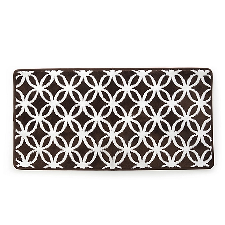 Stephan Roberts Home Ultra Plush Opus Knitted Cut Pile Polyester Bath Mat, 20 in. x 39 in., Brown