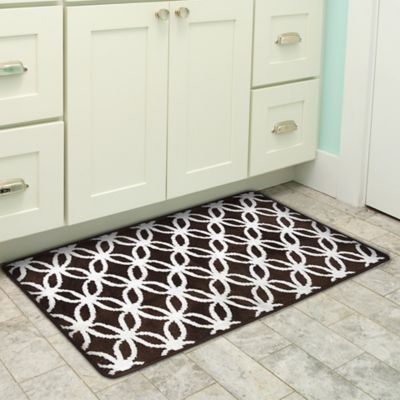 Image showing  Ultra Plush Opus Knitted Cut Pile Polyester Bath Mat, 20 in. x 39 in., Brown