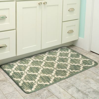 Image showing  Ultra Plush Pacific Knitted Loop Pile Polyester Bath Mat, 20 in. x 39 in., Green