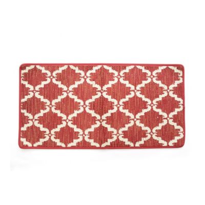 Stephan Roberts Home Ultra Plush Pacific Knitted Loop Pile Polyester Bath Mat, 20 in. x 39 in., Red