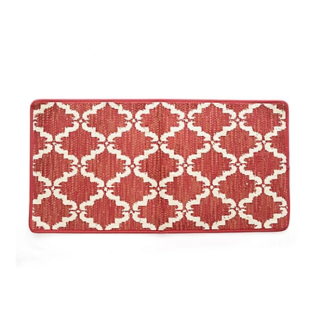 Stephan Roberts Home Ultra Plush Pacific Knitted Loop Pile Polyester Bath Mat, 20 in. x 39 in., Red