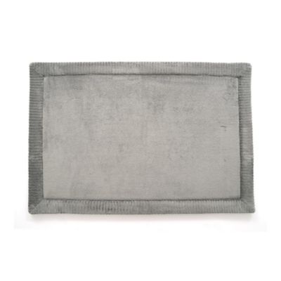 Stephan Roberts Home Luxury Spa Bath Mat With Water Shield Technology, Chateau Gray, 17 In. X 34 In.