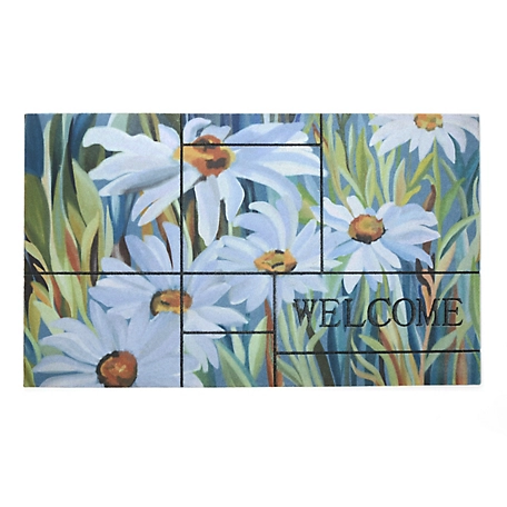 Stephan Roberts Home Daisies Recycled Rubber Doormat, 18 in. x 30 in.