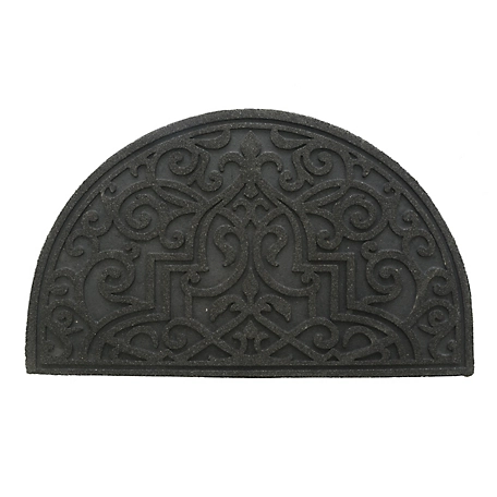 Stephan Roberts Home Gibraltar Scroll Slice Stone Recycled Rubber Doormat, 18 in. x 30 in.