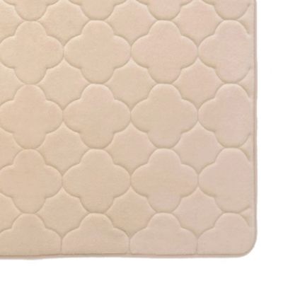 Image showing  Embroidered Memory Foam Bath Mat, 24 in. x 40 in., Tapioca