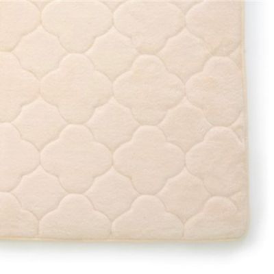 Image showing  Embroidered Memory Foam Bath Mat, 24 in. x 60 in., Tapioca