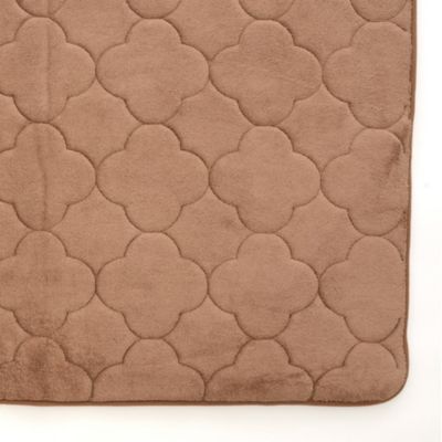 Image showing  Embroidered Memory Foam Bath Mat, 24 in. x 60 in., Wood Smoke