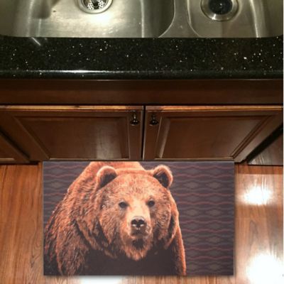 Image showing  Life Without Camping is Unbearable Recycled Rubber Door Mat, 18 in. x 30 in.