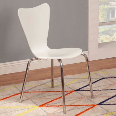 Image showing  17 in. x 34 in. Bent Ply Chair, White