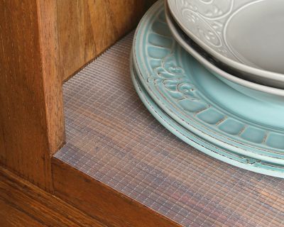 Image showing 8 th Con-Tact Brand Zip-n-Fit Non-Adhesive Shelf Liners, 18 in. x 4 ft., Clear, 6-Pack