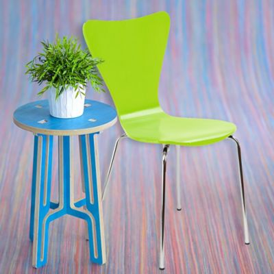 Image showing  17 in. x 34 in. Bent Ply Chair, Lime/White