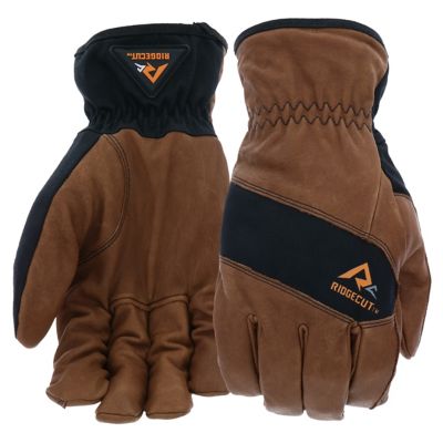 leather snow gloves