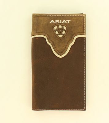Ariat Rodeo Center Shield Wallet, Medium Brown