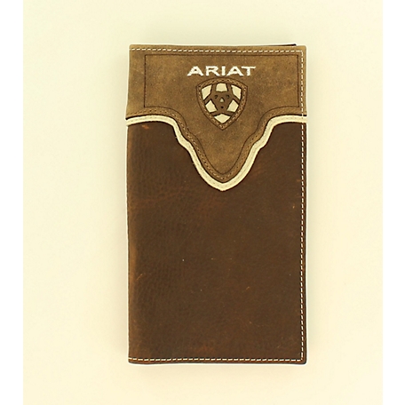 Ariat Rodeo Center Shield Wallet, Medium Brown