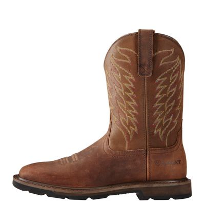 Image showing 3 th Ariat Men's Steel Toe Groundbreaker Wide Square Work Boots, Brown
