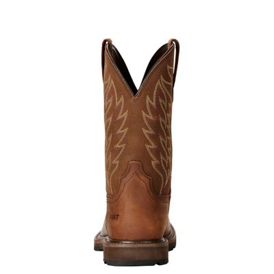 Image showing 4 th Ariat Men's Steel Toe Groundbreaker Wide Square Work Boots, Brown
