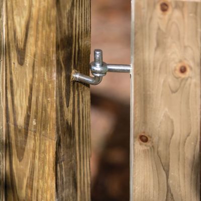 Image showing  5/8 in. x 5 in. Screw Hook-and-Eye Hinges, 2-Pack