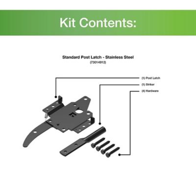 Image showing  Standard Post Latch, Stainless Steel