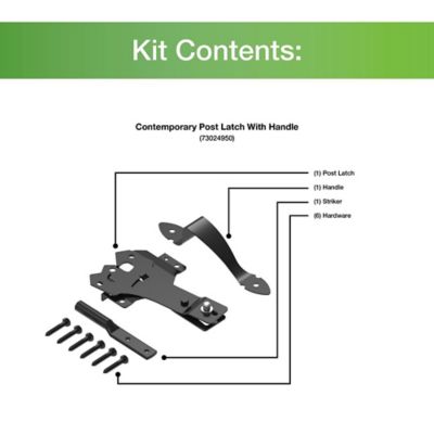 Image showing  Contemporary Post Latch with Handle, 73024950