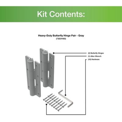 Image showing  Heavy-Duty Butterfly Hinges, Gray, 73024460