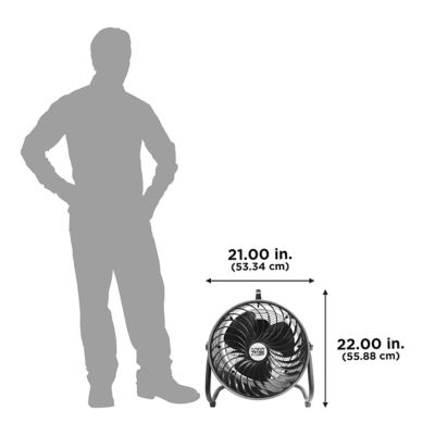 Image showing  16 in. 3-Speed Indoor Tilting High-Velocity Floor Fan with Steel Shroud, Red