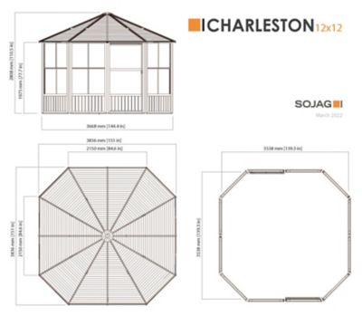 Image showing  12 x 12ft. Charleston Solarium