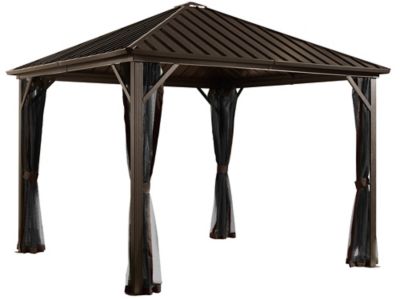 Sojag 10 ft. x 10 ft. Dakota Hard-Top Gazebo, Dark Brown