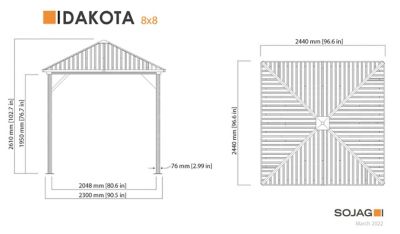 Image showing  8 ft. x 8 ft. Dakota Gazebo