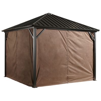 Sojag 134.3 in. x 108.7 in. Gazebo Curtains for Dakota 10 ft. x 12 ft. Gazebos, Brown, 4 pc.